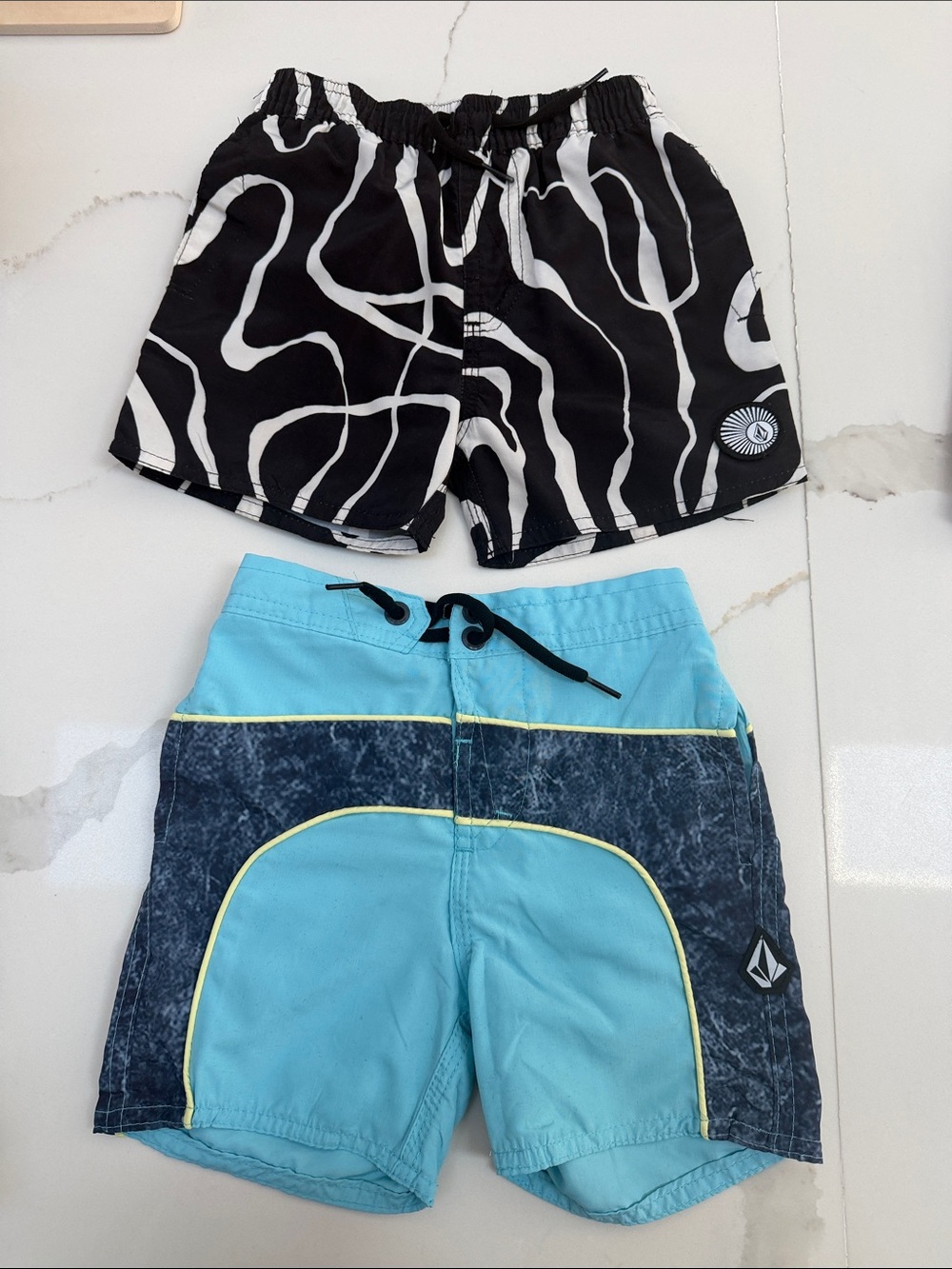 Volcom Kids Swim Shorts Set - Black, Multicolor Floral, Light Blue, Teal Palm